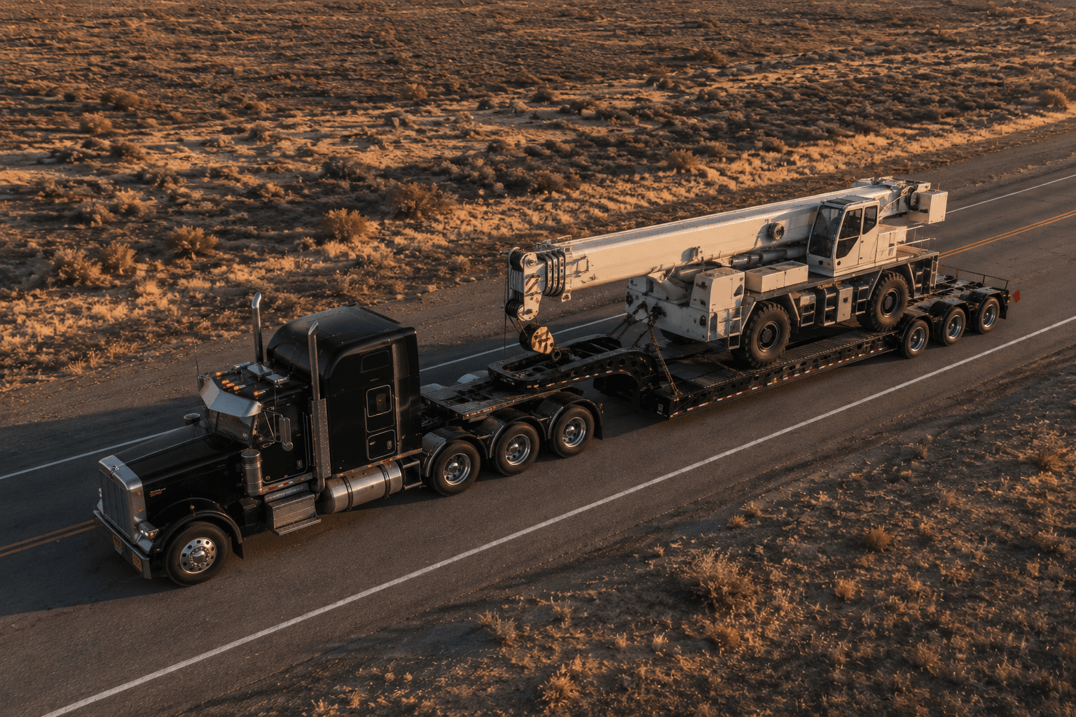 AKM heavy haul: 8 Axle Crane Load